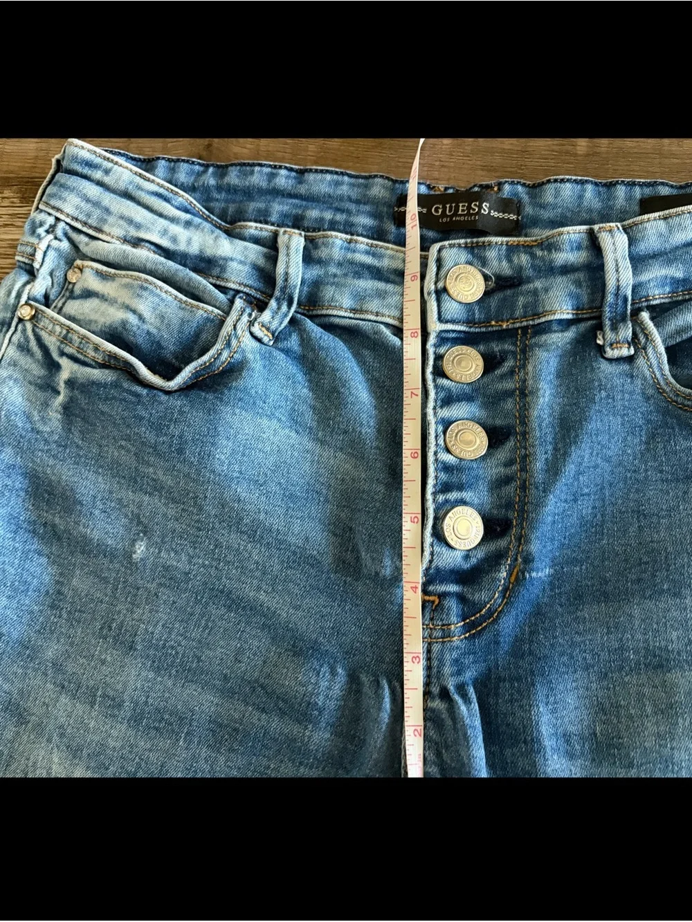 GUESS 1981 Skinny High Rise Button Fly Jeans | Size 29 - Picture 10 of 12